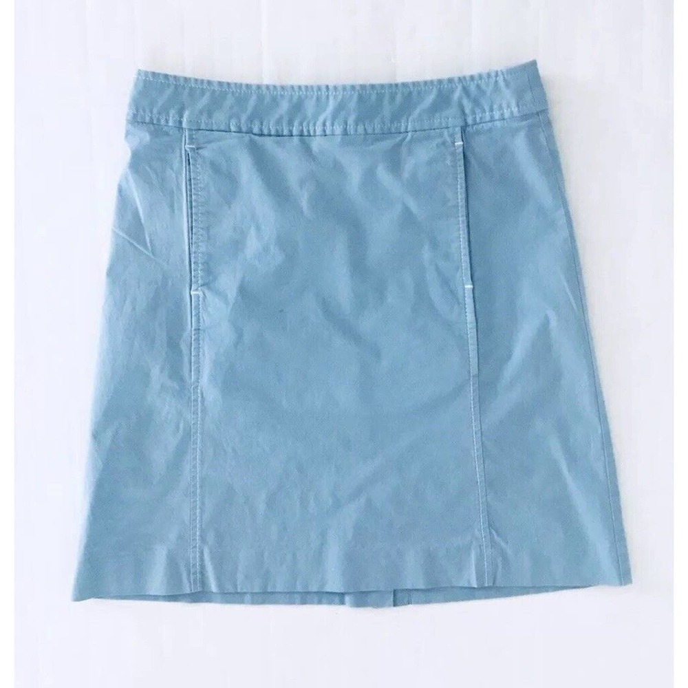 Cutter Buck | Womens Pencil Skirt Size 2 Blue Cotton Straight Mini Stretch